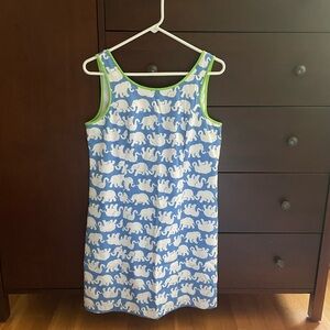 Lilly Pulitzer Cathy Shift Dress in Bay Blue and White Tusk Design Sz 8